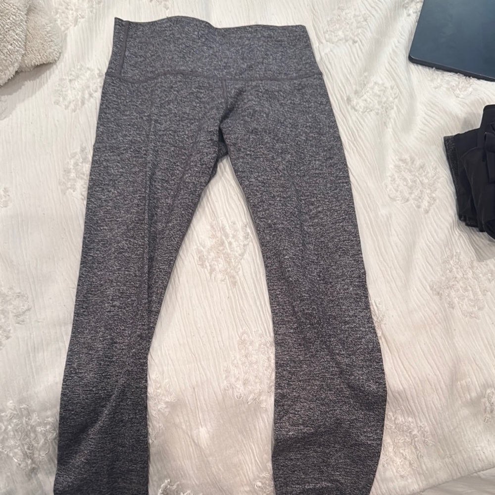 Gray High-Waisted Leggings